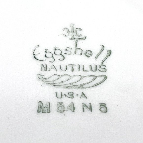 Eggshell Nautilus Set of 4 Plates 6 inch Cream Gold Trim Flowers - Picture 4 of 5